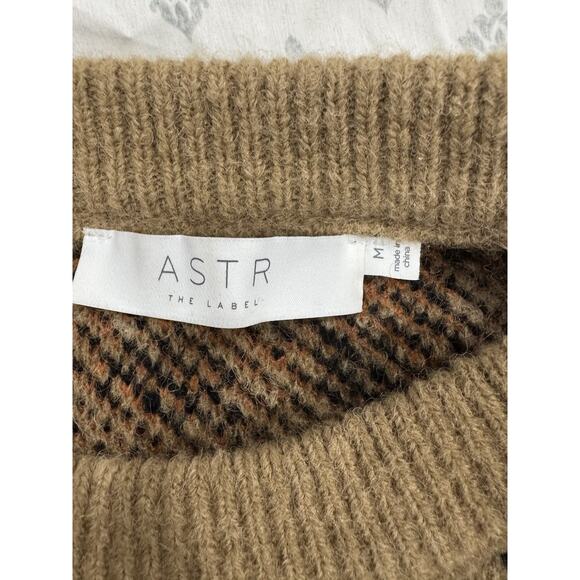 Leopard Print Sweater Tan Brown Orange Animal Print Pattern Pullover - Picture 4 of 5